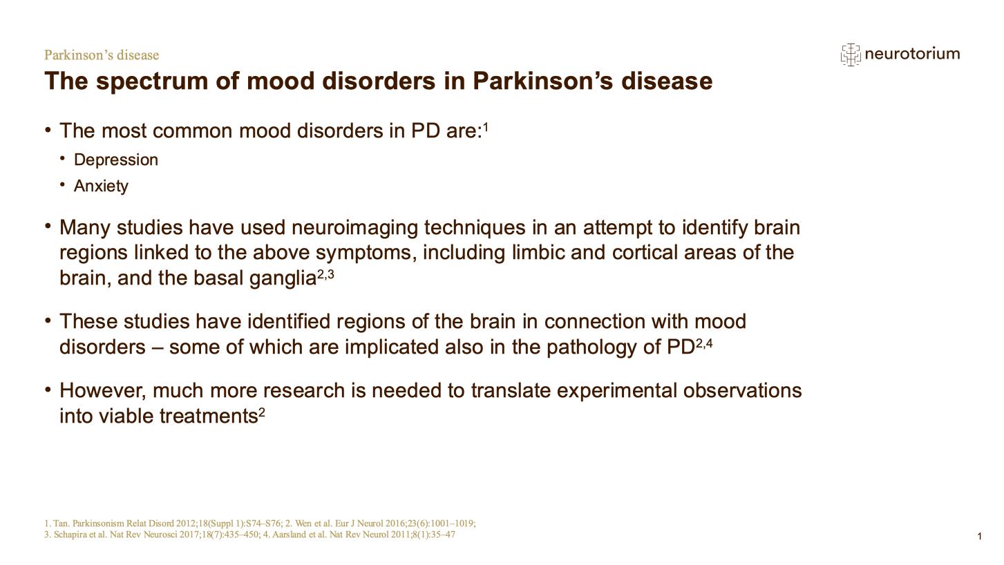 Parkinsons Disease – Non-Motor Symptom Complex and Comorbidities – slide 13